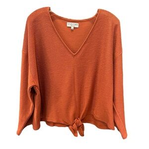 EUC Texture & Thread Madewell Orange Rust V Neck Size 2X